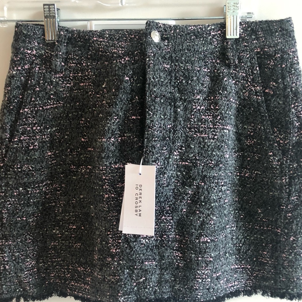 DEREK LAM 10 CROSBY Tweed Skirt